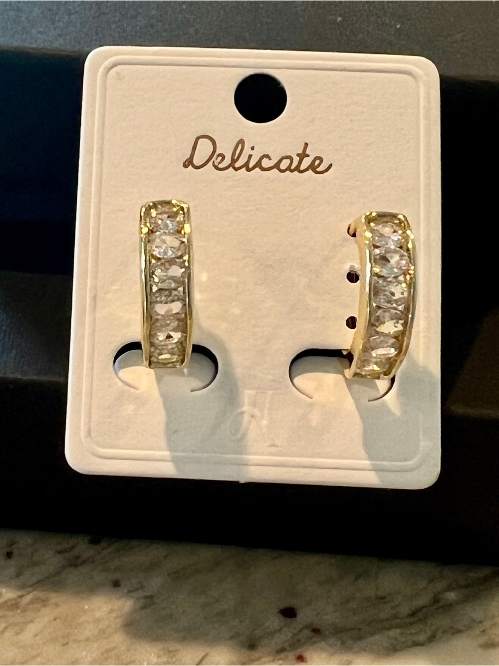 Gold Filled AAA CZ Hoop Earrings